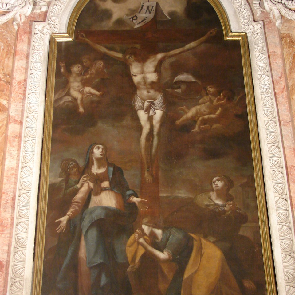 Tela_della_crocifissione_opera_del_cunibert_fine_'600